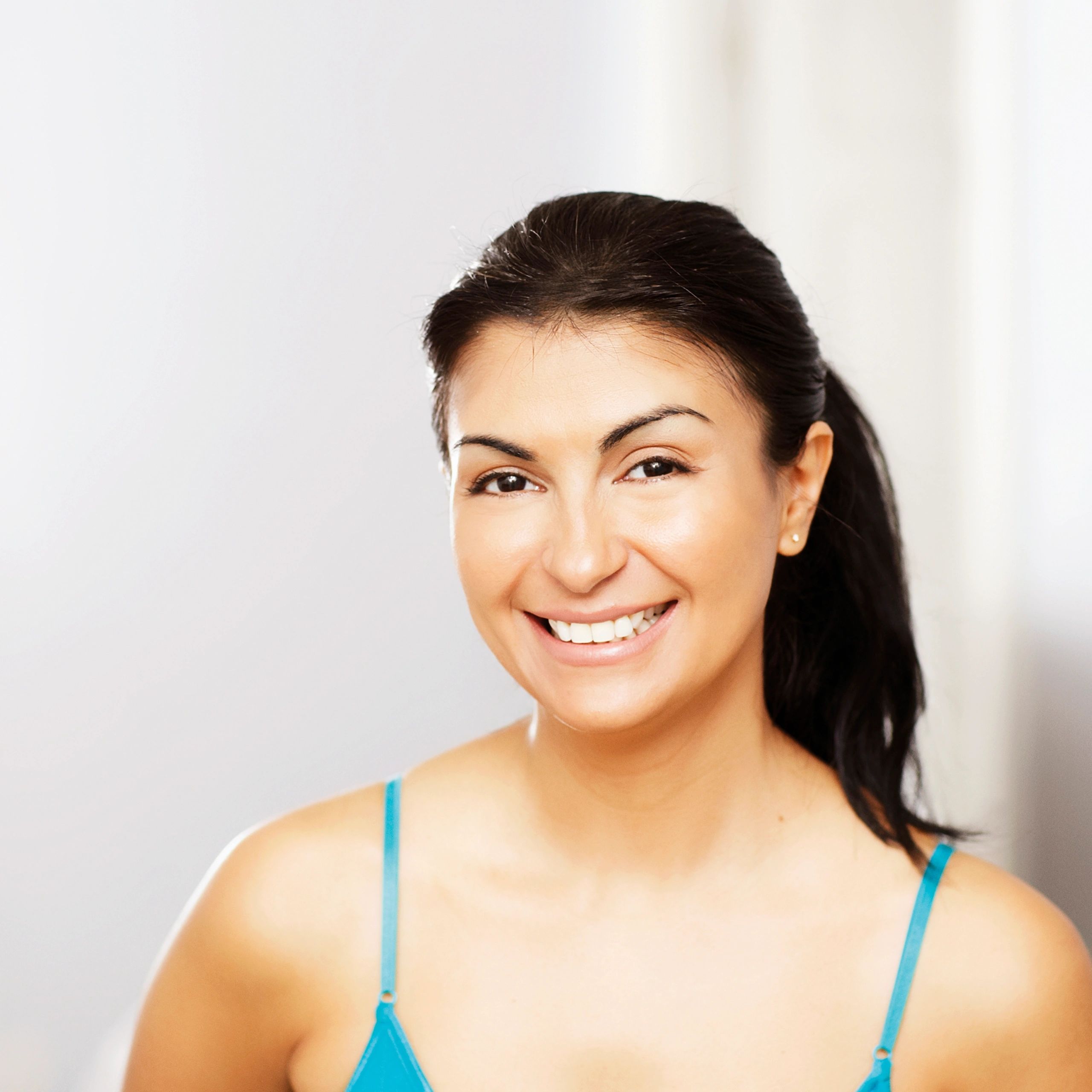 Portrait of a satisfied wellness client